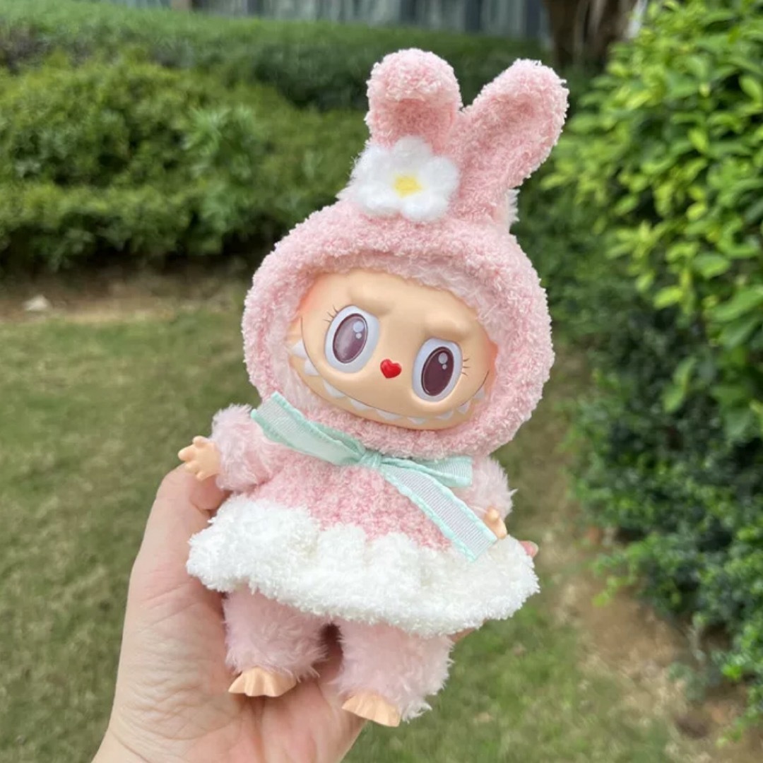 新品2点セット labubuラブブぬいぐるみ服17cm着せ替え着ぐるみの 新品2点セット labubuラブブぬいぐるみ服17cm着せ替え着ぐるみの