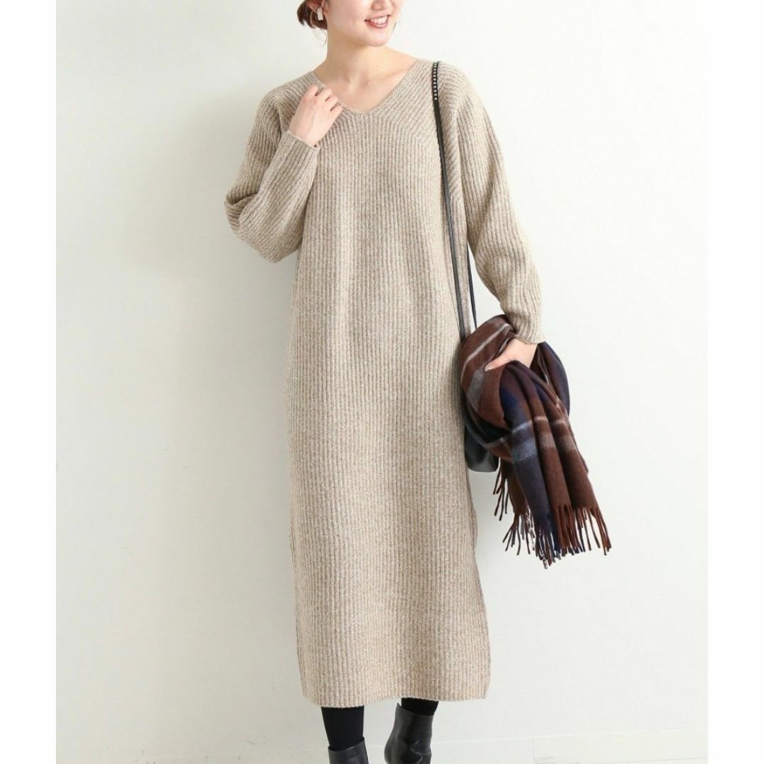 IENA - 【美品】IENA ニットワンピース 長袖 ラムウール ロング IENA - 【美品】IENA ニットワンピース 長袖 ラムウール ロング