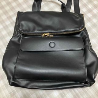 リュック レディース リュックサック 黒 ゴールドチャック 女の子 かばん(リュック/バックパック)