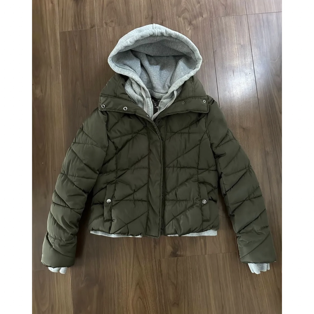 ZARA - 1919 ZARA フード付き MA-1 中綿ジャケット カーキ L ZARA - 1919 ZARA フード付き MA-1 中綿ジャケット カーキ L