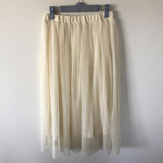 ドットアンドストライプスチャイルドウーマン(Dot&Stripes CHILDWOMAN)の白のロングチュールスカート♡(ロングスカート)