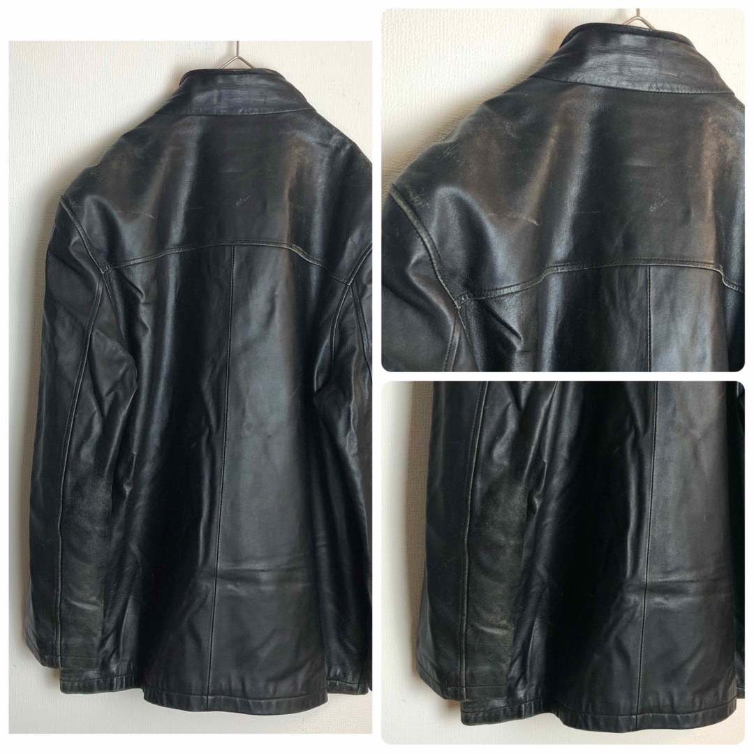VINTAGE - 1115 革ジャン 羊皮 黒 ブラック デカポケット M VINTAGE - 1115 革ジャン 羊皮 黒 ブラック デカポケット M