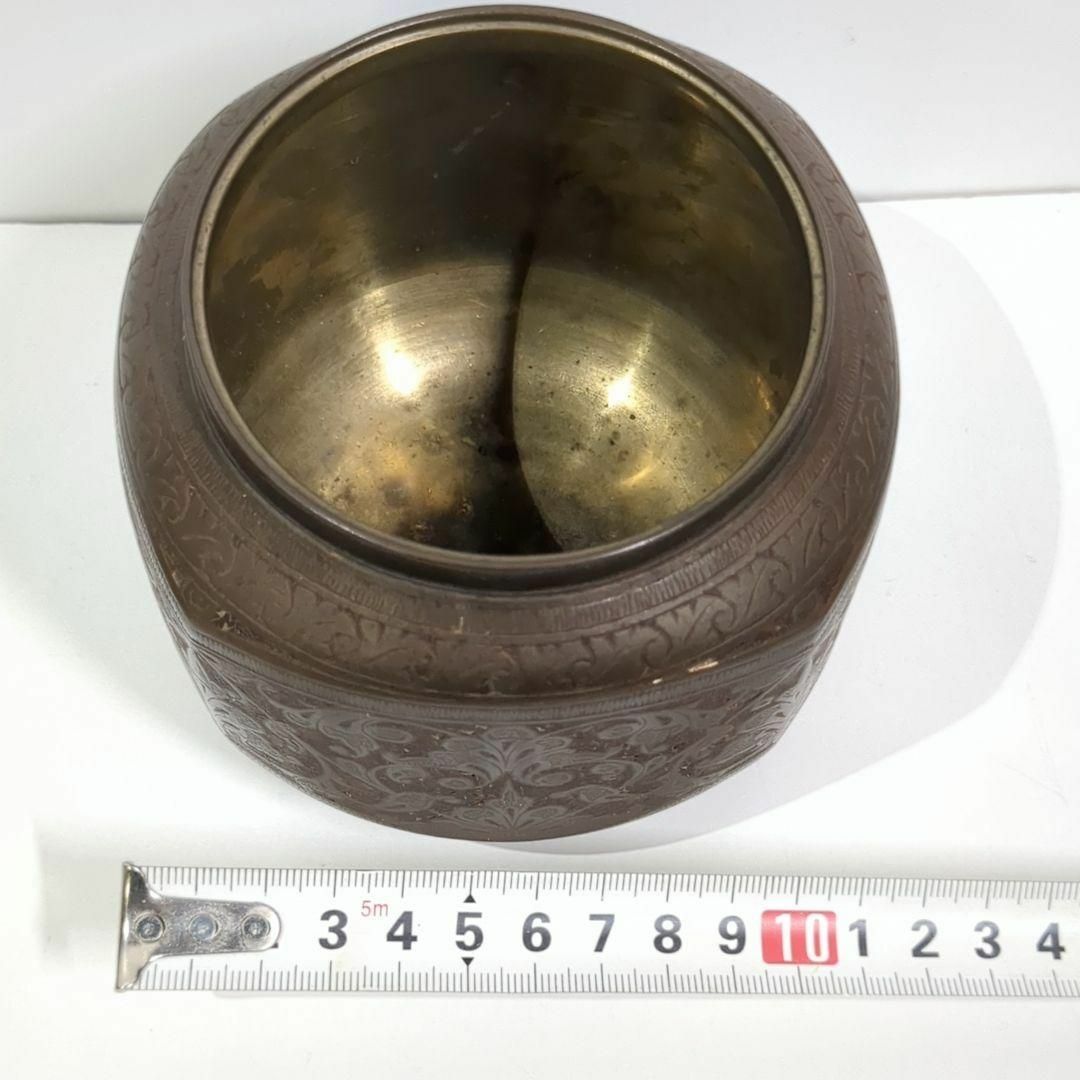インド製 金工細工 小物入れ 刻印 ハンドメイド 茶筒 ボンボ インド製 金工細工 小物入れ 刻印 ハンドメイド 茶筒 ボンボ