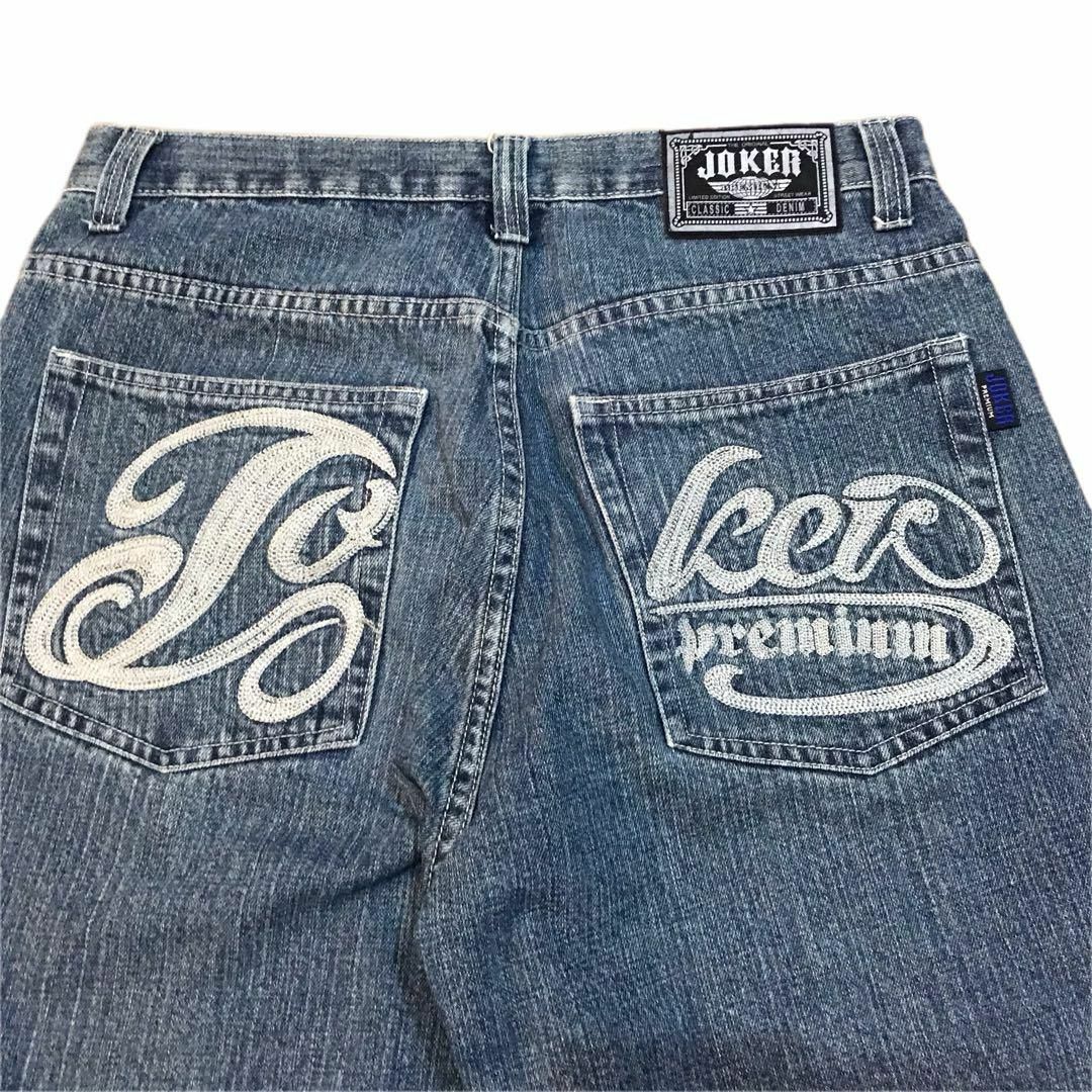 JOKER - joker premium ジョーカー 刺繍 デニムパンツ W34の通販 JOKER - joker premium ジョーカー 刺繍 デニムパンツ W34の通販