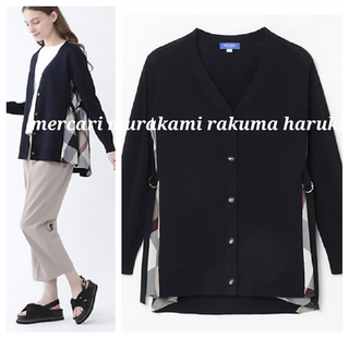 ブルーレーベルクレストブリッジ(BLUE LABEL CRESTBRIDGE)のブルーレベルクレストブリッジ　ネイビー　カーディガン　サイドチェック(カーディガン)