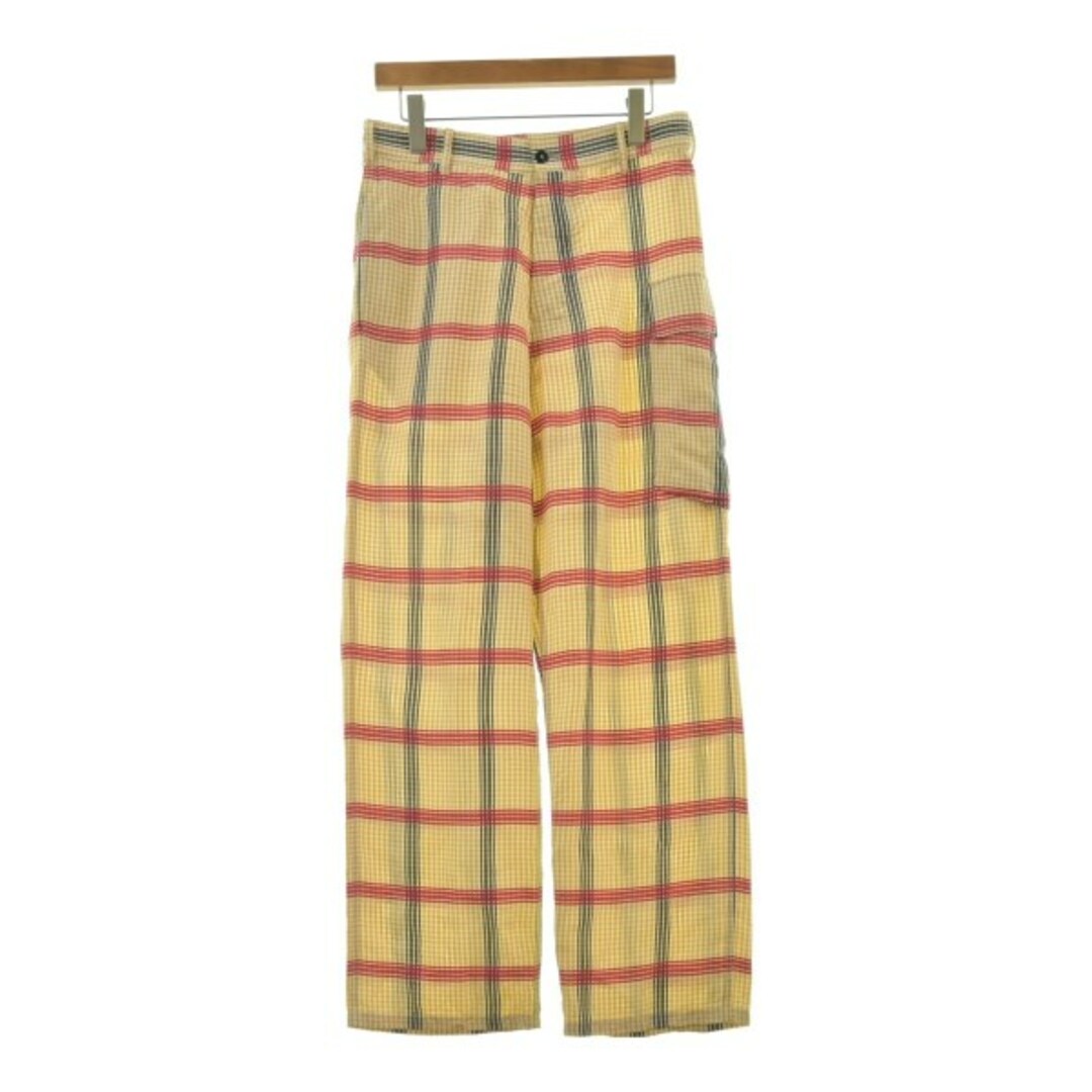 MARNI スラックス 46(M位) 白xベージュx黒等(ギンガムチェック MARNI スラックス 46(M位) 白xベージュx黒等(ギンガムチェック