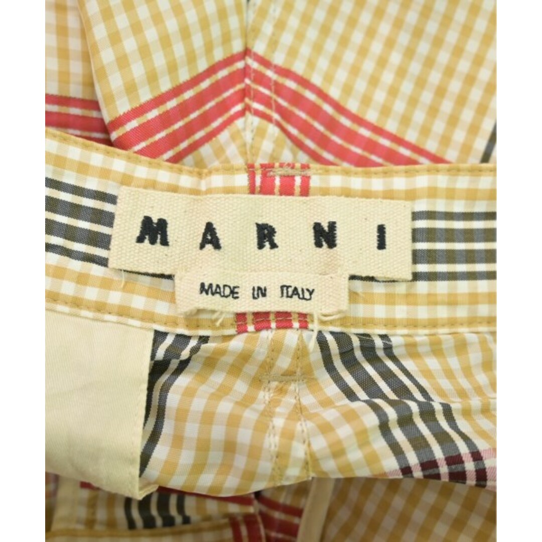 MARNI スラックス 46(M位) 白xベージュx黒等(ギンガムチェック MARNI スラックス 46(M位) 白xベージュx黒等(ギンガムチェック