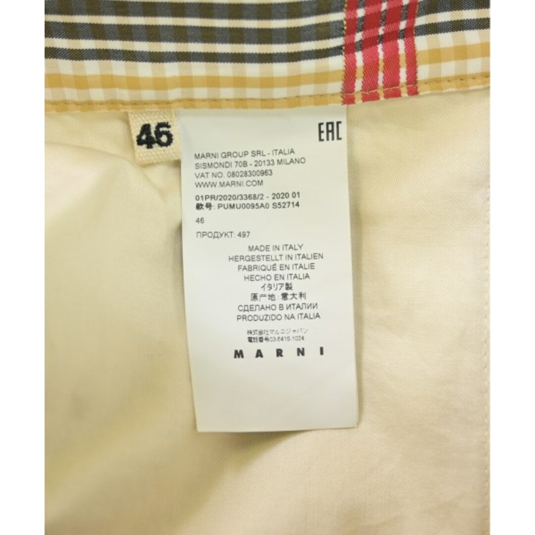 MARNI スラックス 46(M位) 白xベージュx黒等(ギンガムチェック MARNI スラックス 46(M位) 白xベージュx黒等(ギンガムチェック