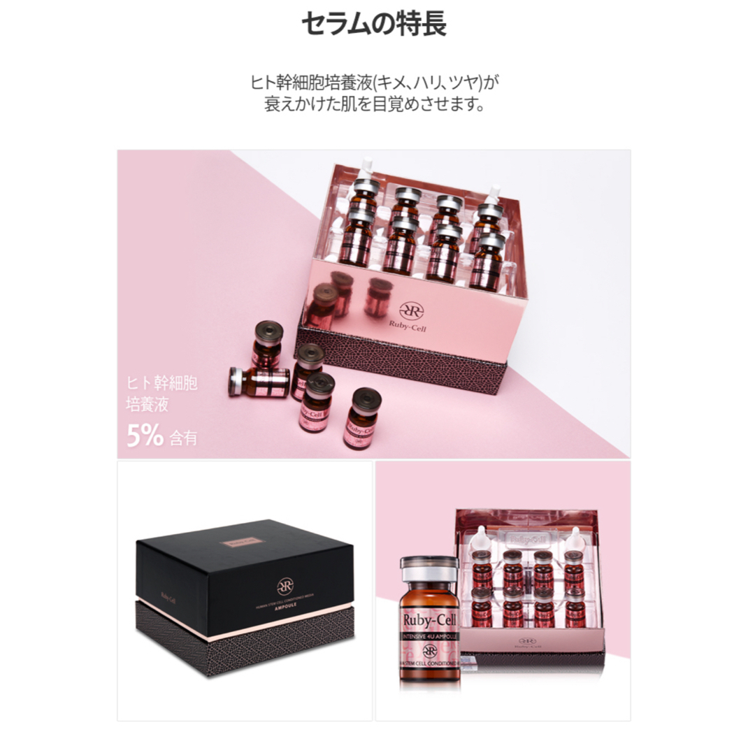 新品】ルビーセル ヒト幹細胞美容液 18本 新品】ルビーセル ヒト幹細胞美容液 18本