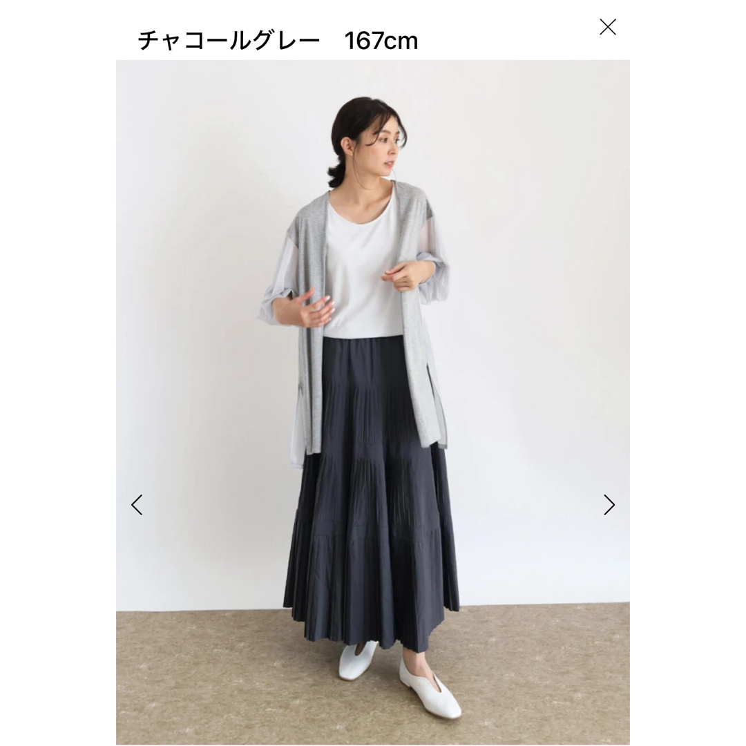 CLOVE デザインプリーツスカート チャコールグレー 新品未使用 CLOVE デザインプリーツスカート チャコールグレー 新品未使用