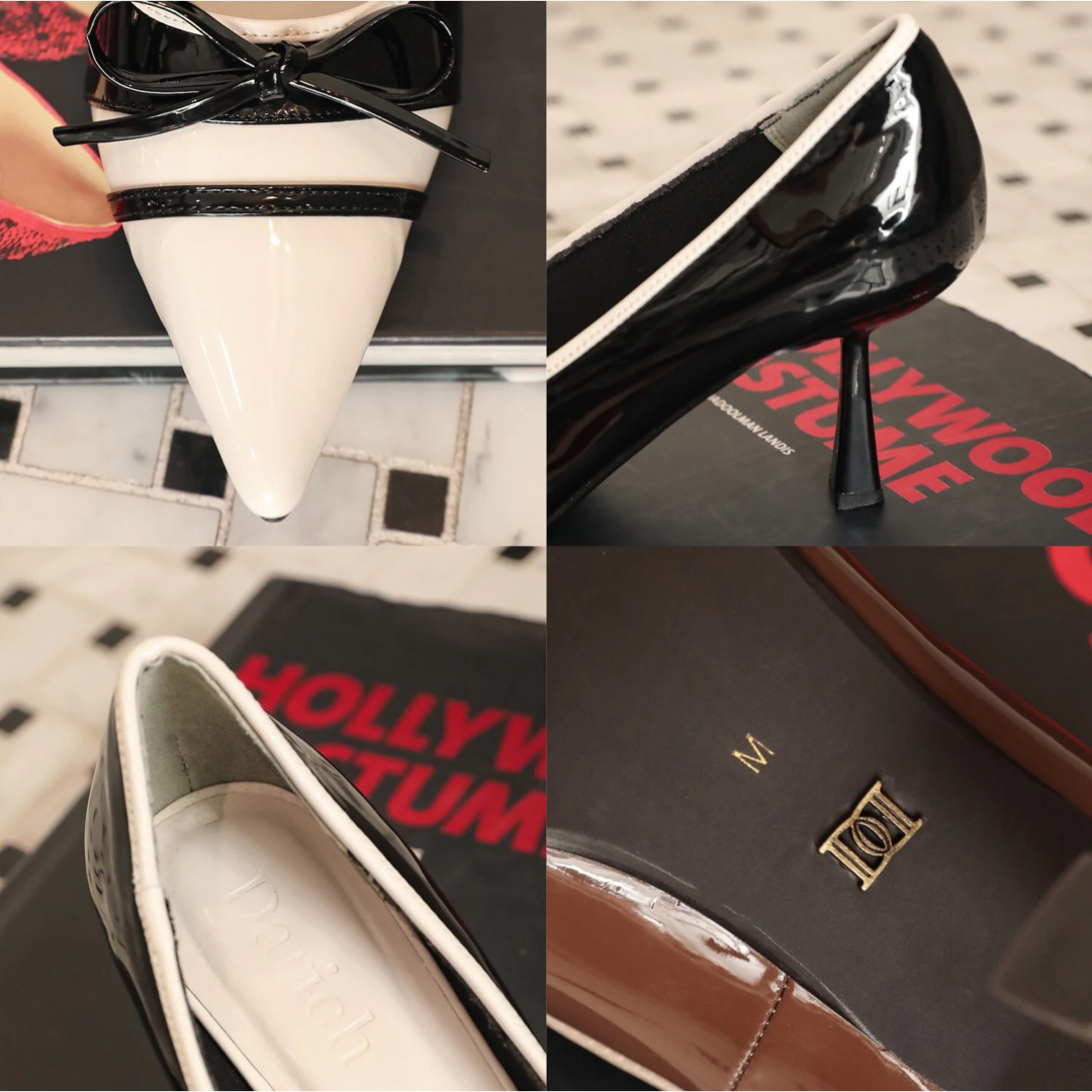 Darich《ダーリッチ》バイカラーエナメルリボンパンプス BLK Darich《ダーリッチ》バイカラーエナメルリボンパンプス BLK