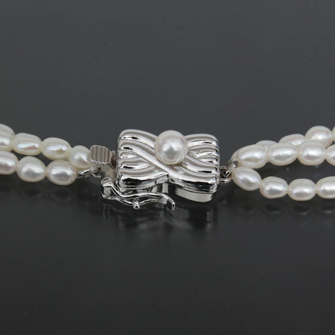 タサキ 田崎真珠 TASAKI パール 3連 ネックレス 40cm S刻印 タサキ 田崎真珠 TASAKI パール 3連 ネックレス 40cm S刻印