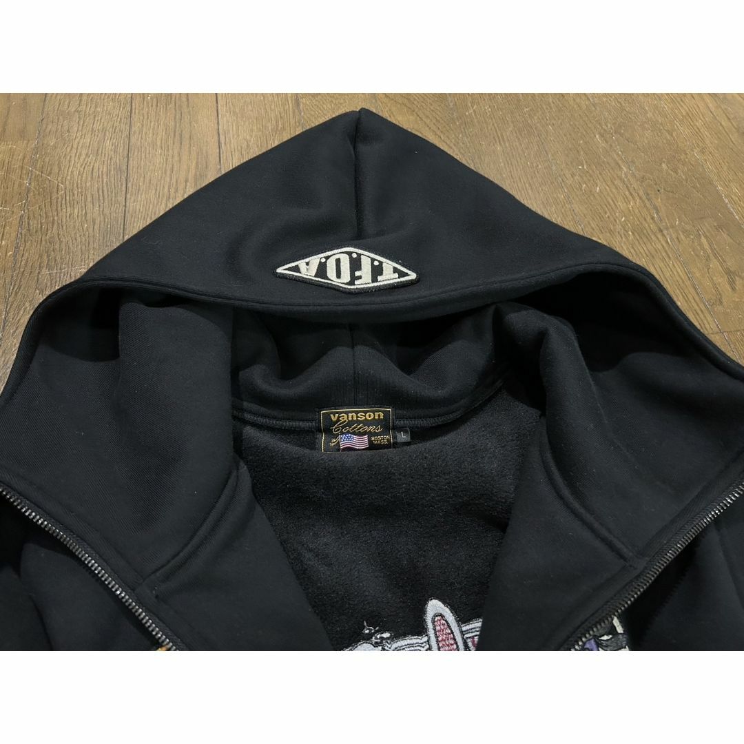 VANSON×デスラビット 忍者 刺繍 ヘビーウエイト フード VANSON×デスラビット 忍者 刺繍 ヘビーウエイト フード