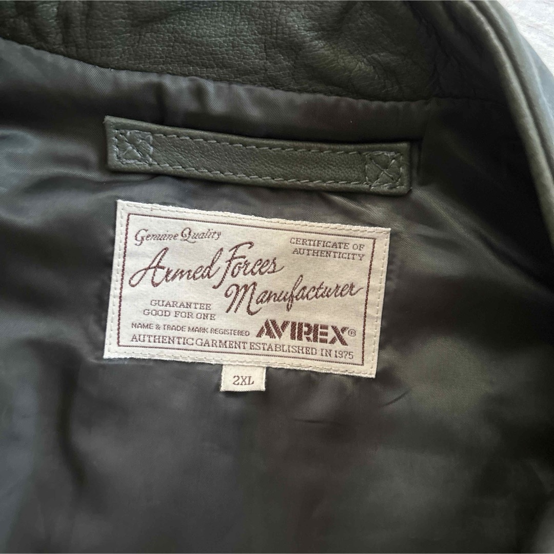 AVIREX - 美品 AVIREX アビレックス レザージャケット シングル AVIREX - 美品 AVIREX アビレックス レザージャケット シングル