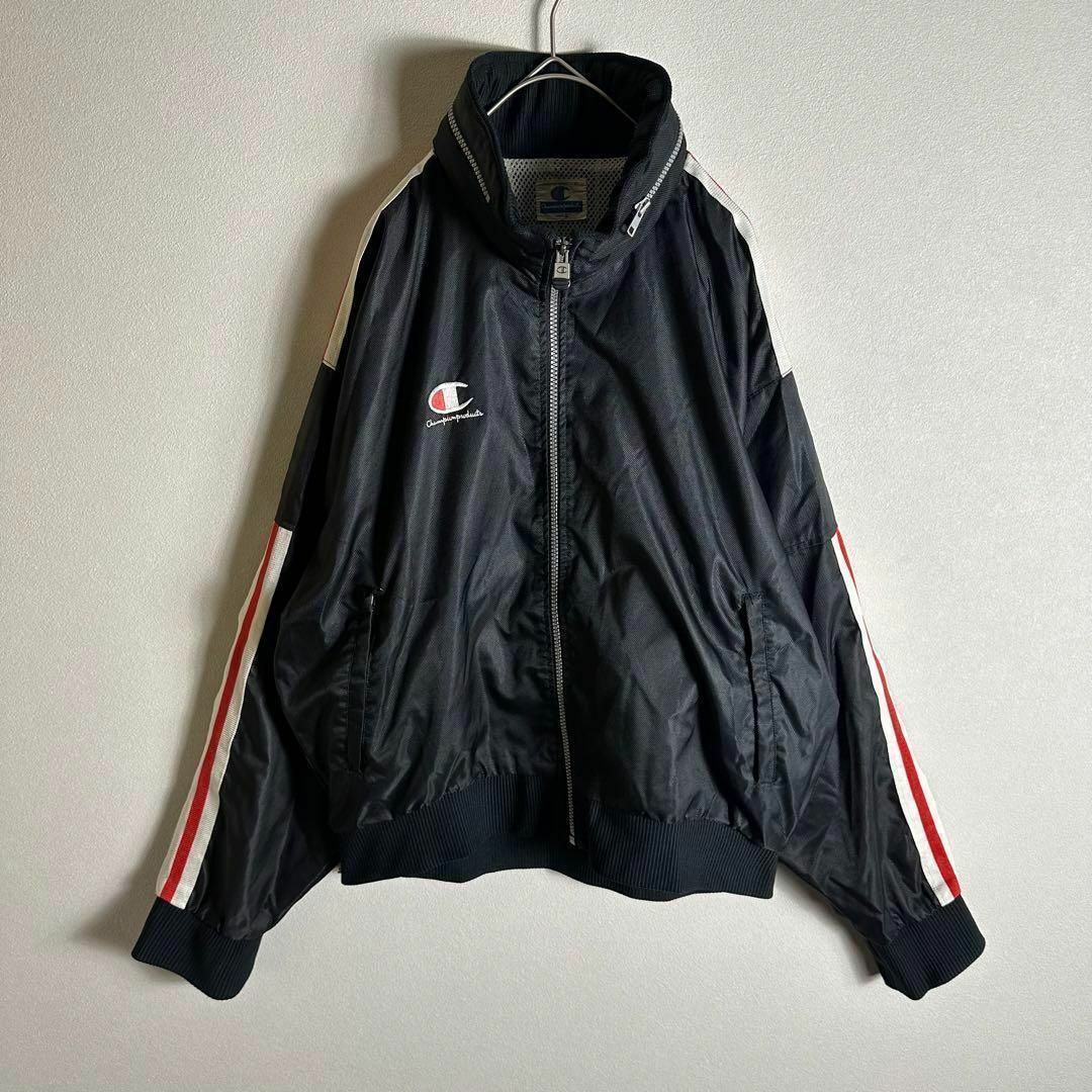champion ナイロンジャケットセットアップ Lサイズ y2k ブラック champion ナイロンジャケットセットアップ Lサイズ y2k ブラック