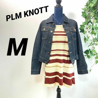 【PLM KNOTT】デニムジャケット M インディゴ 美品 レディース(Gジャン/デニムジャケット)