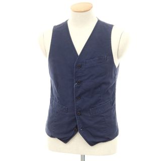 【中古】エトネ ETONNE コットン ベスト カジュアル系ジレ ネイビー【サイズS】【メンズ】