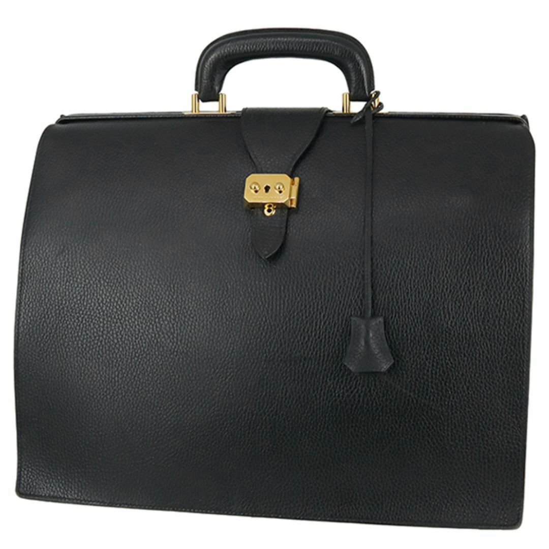 HERMES - エルメス サックアデペッシュ ダレスバッグ アルデンヌ カーフレザー ブラック ゴールド ユニセックス 美品 1612