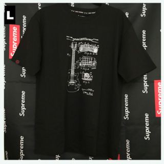 A74) 1955 マッカーティ ギブソン ギターの特許Tシャツ L 黒(Tシャツ(半袖/袖なし))
