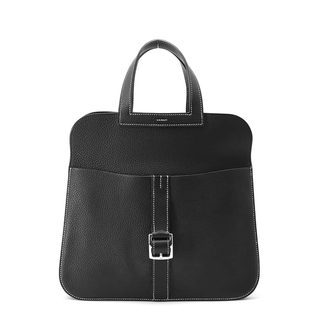 HERMES - エルメス ハンドバッグ アルザン31 ブラック/シルバー金具 トリヨンクレマンス X刻印 2wayショルダー 黒
