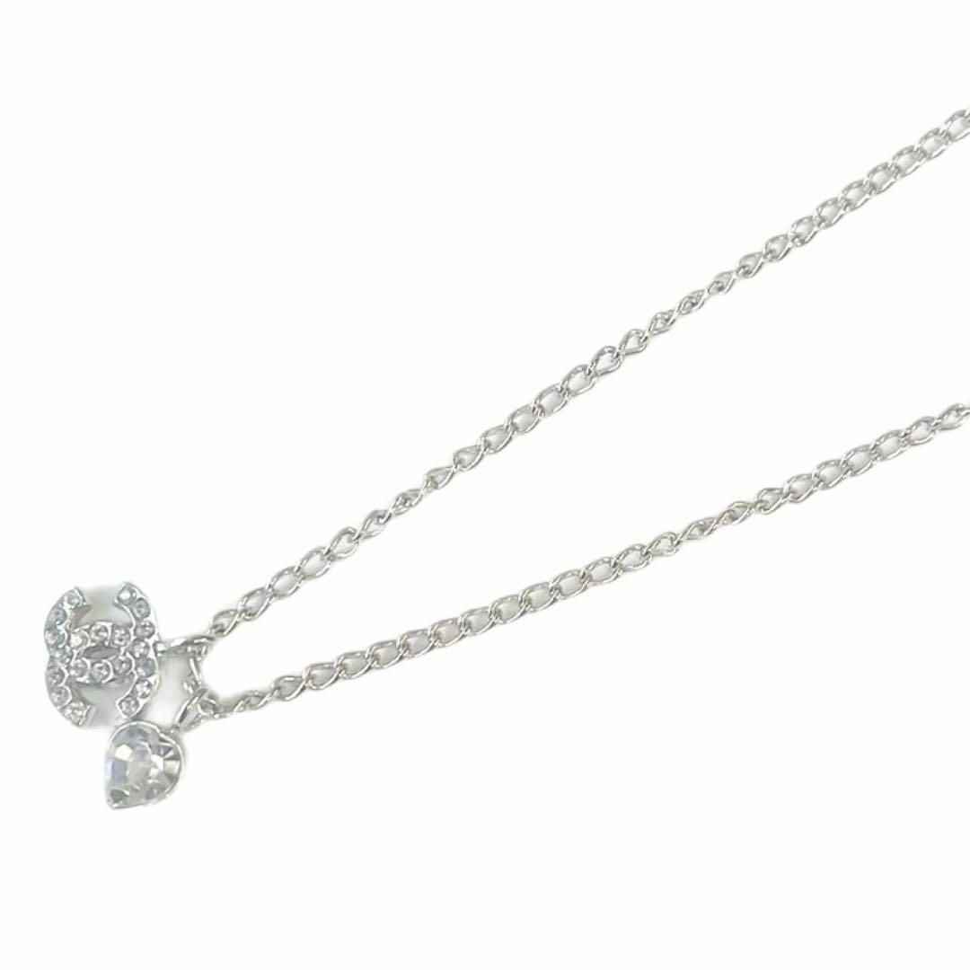 CHANEL - 極美品☆シャネル ラインストーン ハート ネックレスの CHANEL - 極美品☆シャネル ラインストーン ハート ネックレスの