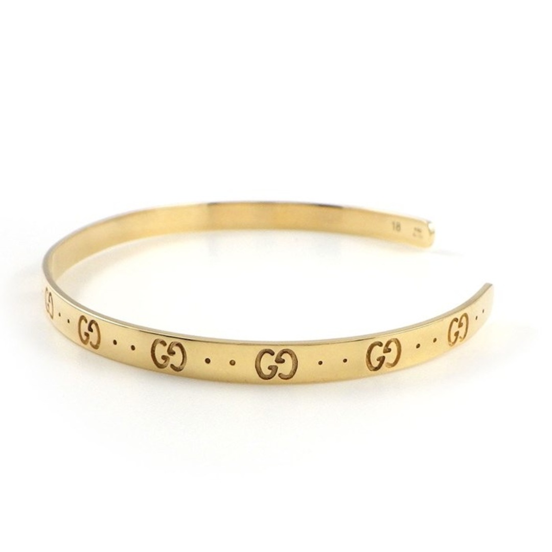 GUCCI - グッチ GUCCI バングル アイコン GG ロゴ K18YG / #18 GUCCI - グッチ GUCCI バングル アイコン GG ロゴ K18YG / #18