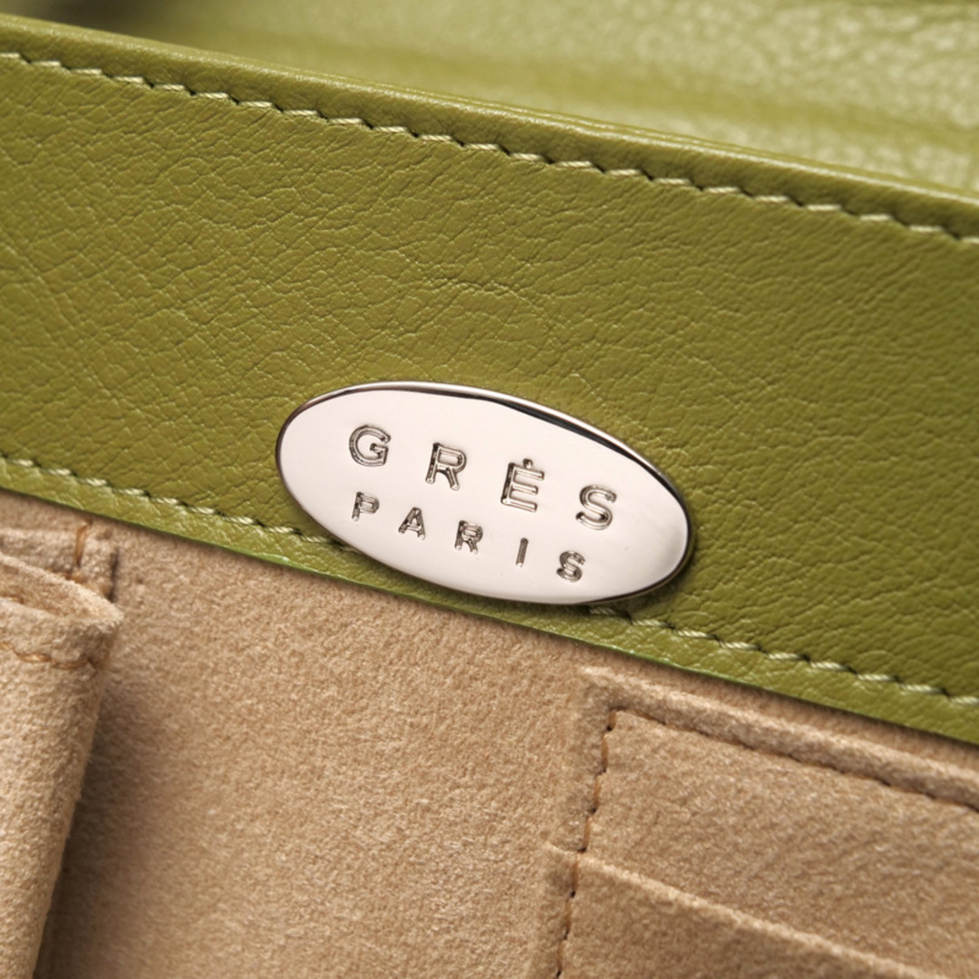 GRES - □美品□GRES グレ ハンドバッグ シャイニングクロコ GRES - □美品□GRES グレ ハンドバッグ シャイニングクロコ