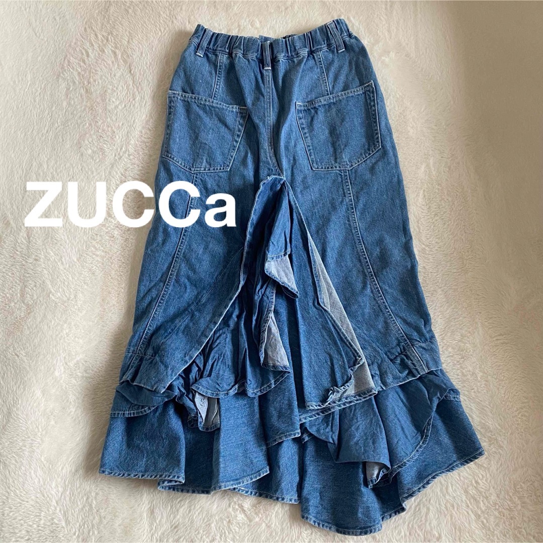 ZUCCa - ZUCCa ズッカ デニムスカート フリル ティアード 変形の ZUCCa - ZUCCa ズッカ デニムスカート フリル ティアード 変形の