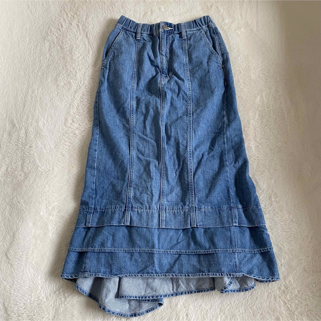 ZUCCa - ZUCCa ズッカ デニムスカート フリル ティアード 変形の ZUCCa - ZUCCa ズッカ デニムスカート フリル ティアード 変形の
