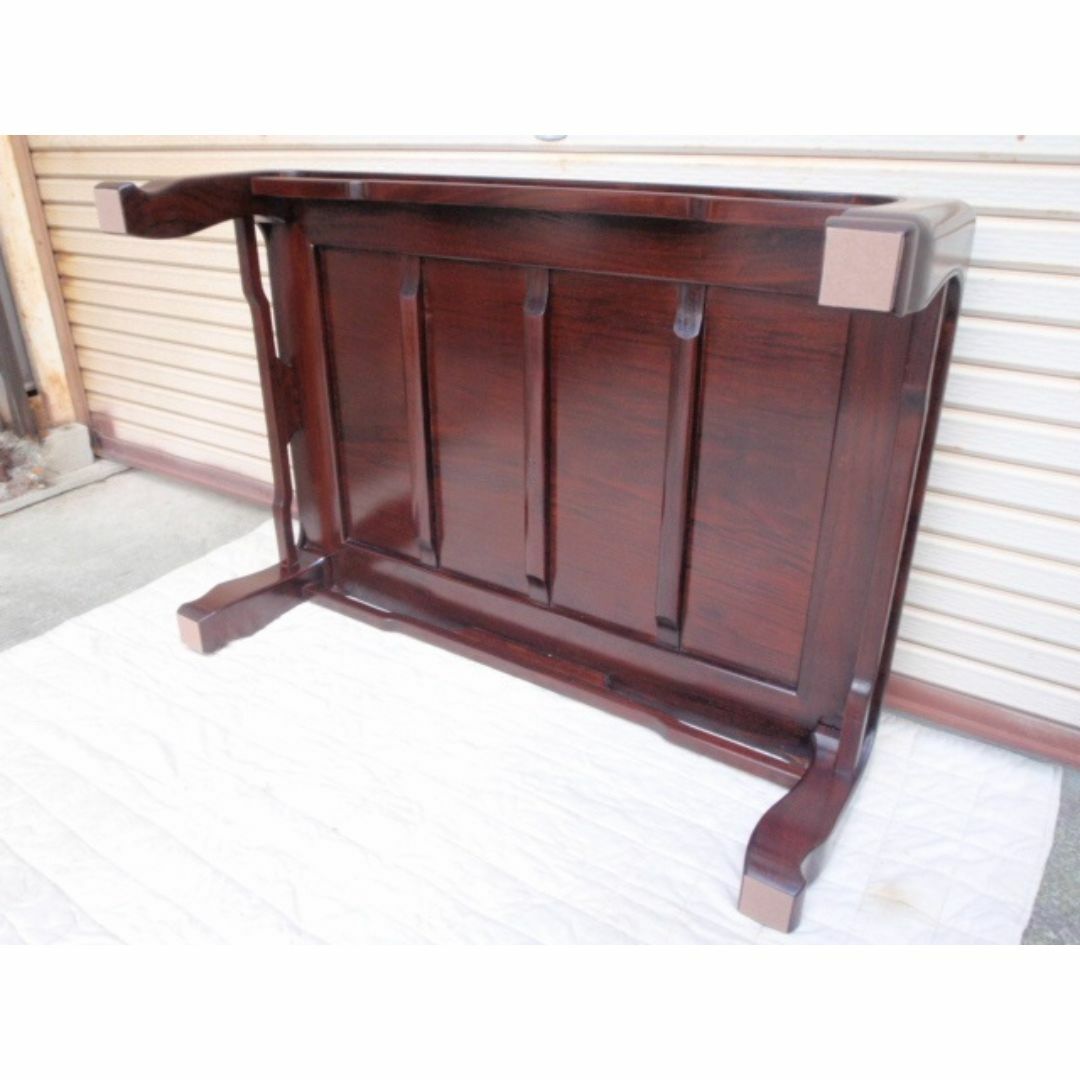 特価!新品♪4尺(120巾) 花梨無垢 一重ヌキ入り 高級座卓 座敷机 特価!新品♪4尺(120巾) 花梨無垢 一重ヌキ入り 高級座卓 座敷机