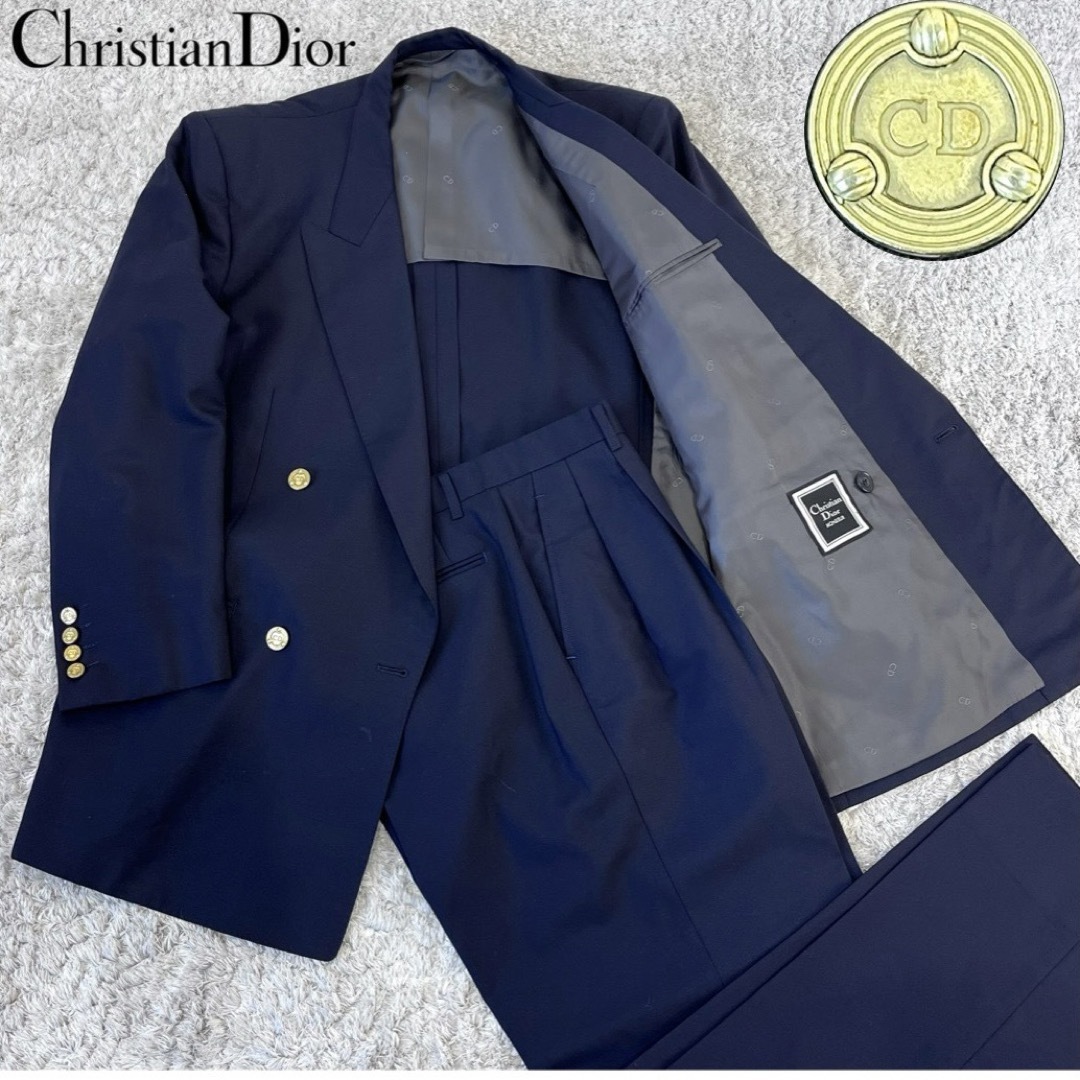 美品 Christian Dior ディオール セットアップ スーツ 金ボタン 美品 Christian Dior ディオール セットアップ スーツ 金ボタン
