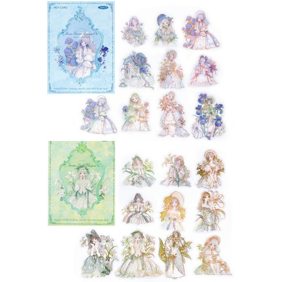 N053 人物ステッカー 女の子 にゃあちゃんの文具屋さん