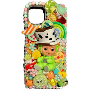iPhone15 テレタビーズ緑(iPhoneケース)