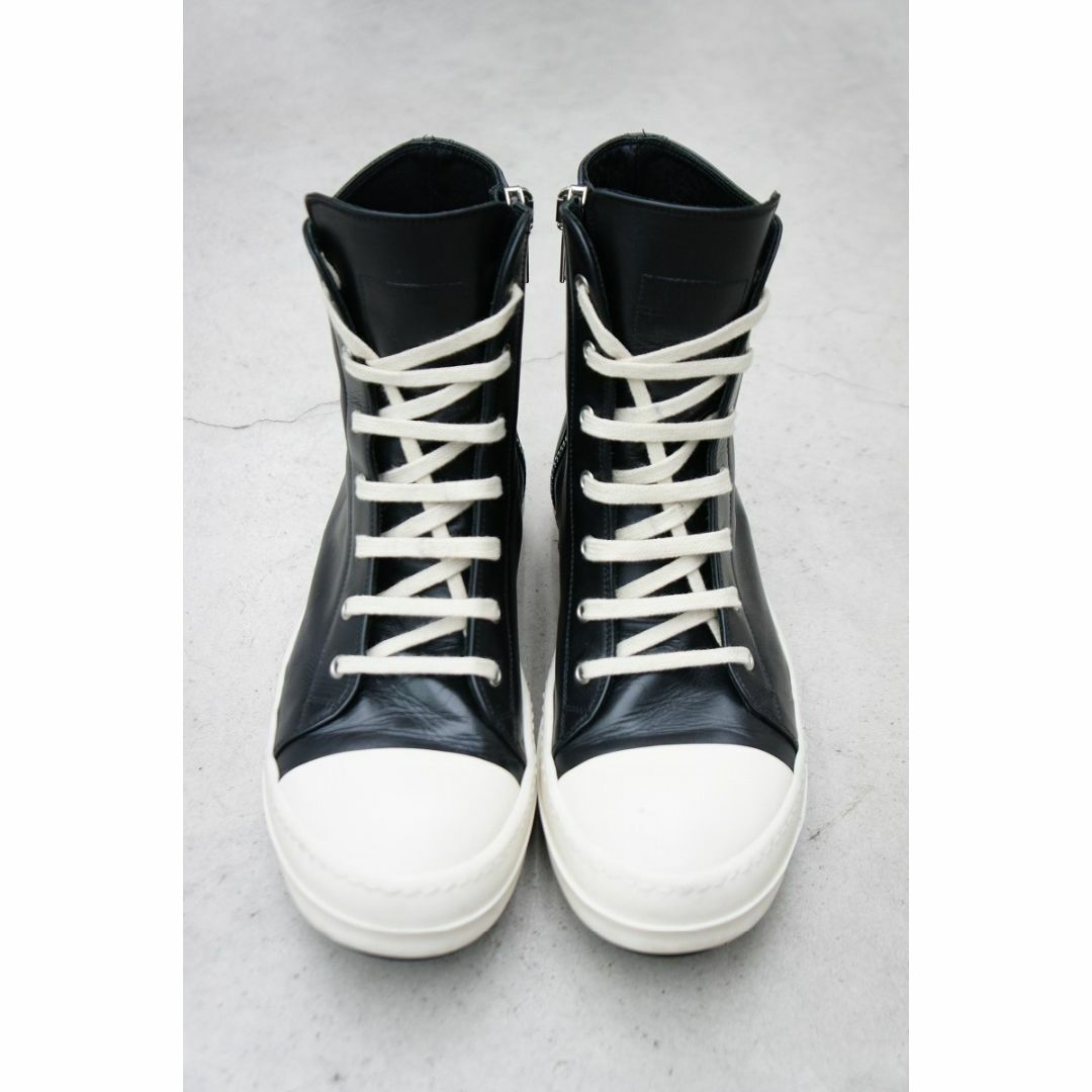 美品23SS RICK OWENS ラモーンズ スニーカー 黒1102O△ 美品23SS RICK OWENS ラモーンズ スニーカー 黒1102O△