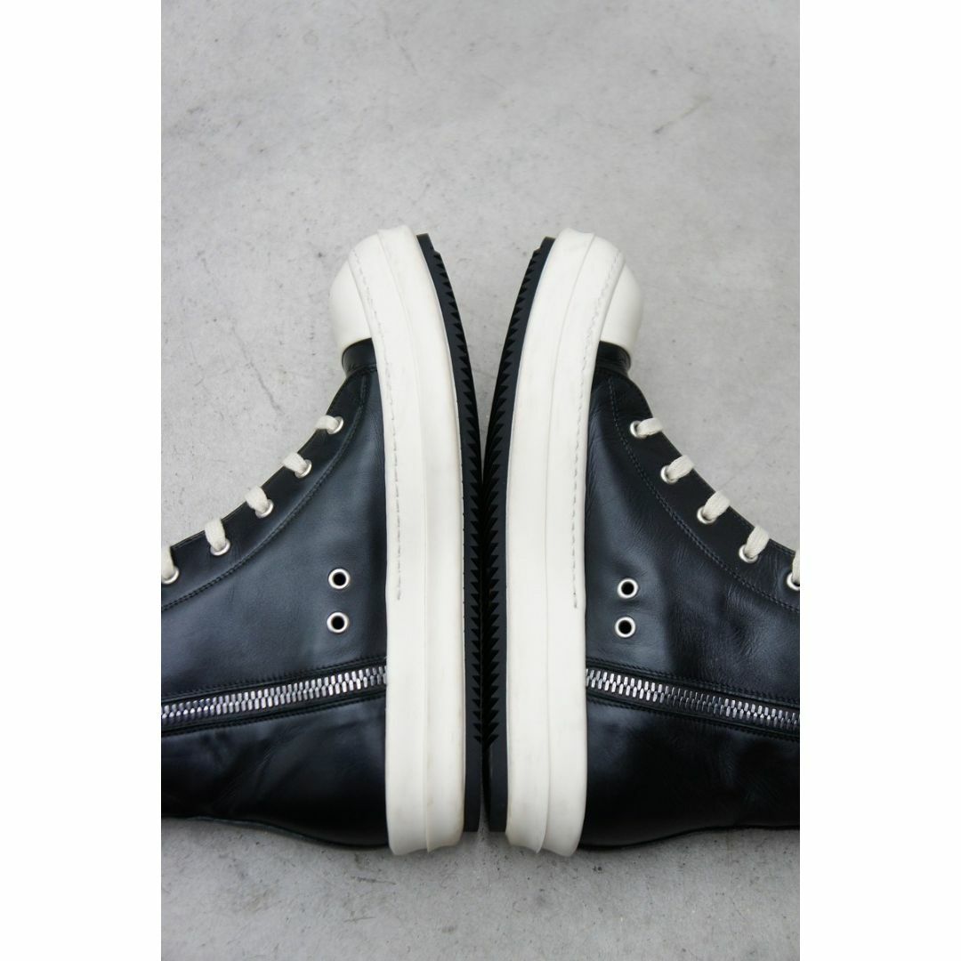 美品23SS RICK OWENS ラモーンズ スニーカー 黒1102O△ 美品23SS RICK OWENS ラモーンズ スニーカー 黒1102O△