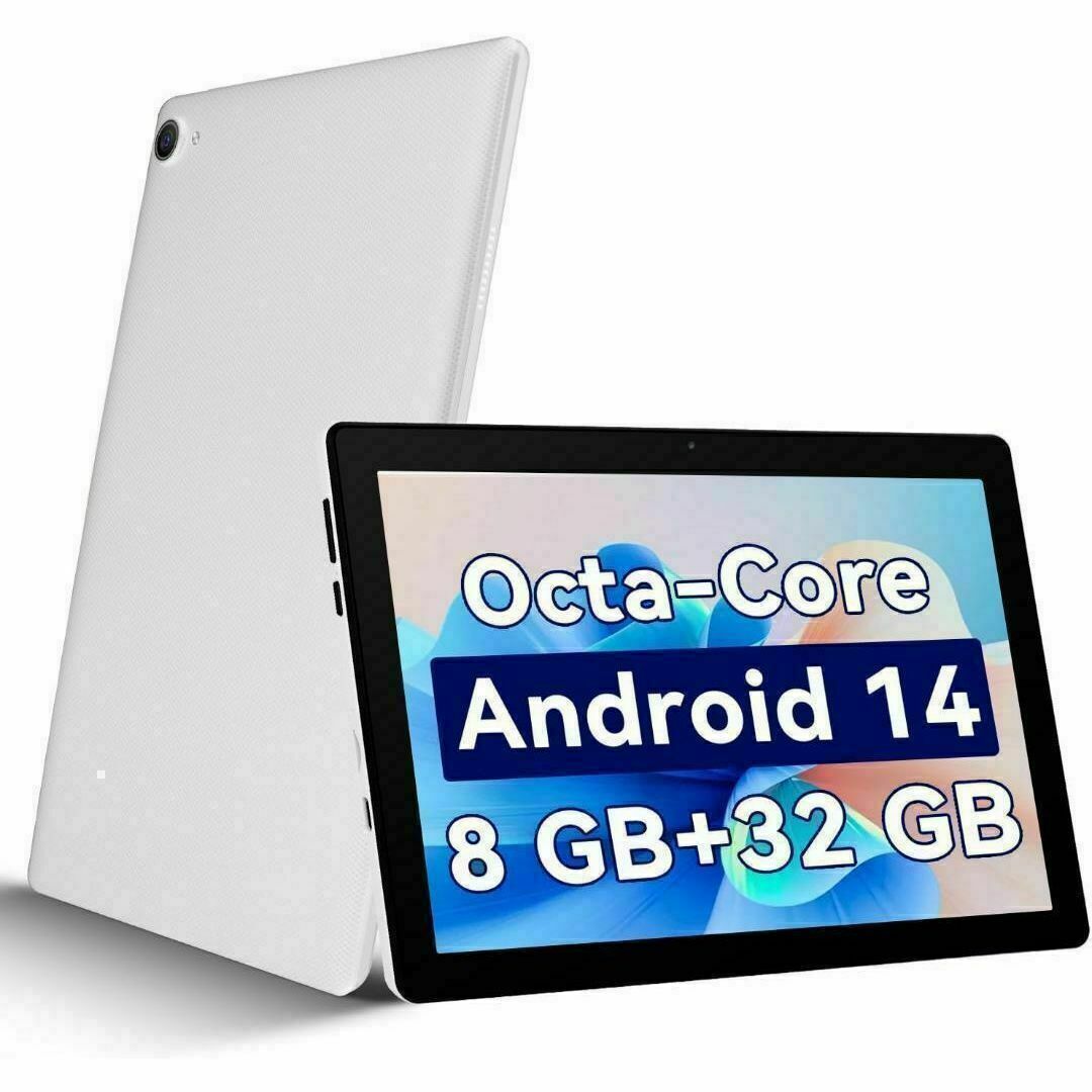 Amazon.co.jp: タブレット 10インチ - Android14 タブレット Wi-Fiモデル 8GB+64GB+1TB拡張 8コアCPU  1.8GHz Widevine L1/GMS認証 WiFi 6/BT5.3 5000mAhバッテリー Type-C充電＆ヘッドフォンジャック  1280×800 IPS画面 OTG/無線投影/顔認識機能 オンライン授業対応/説明書 