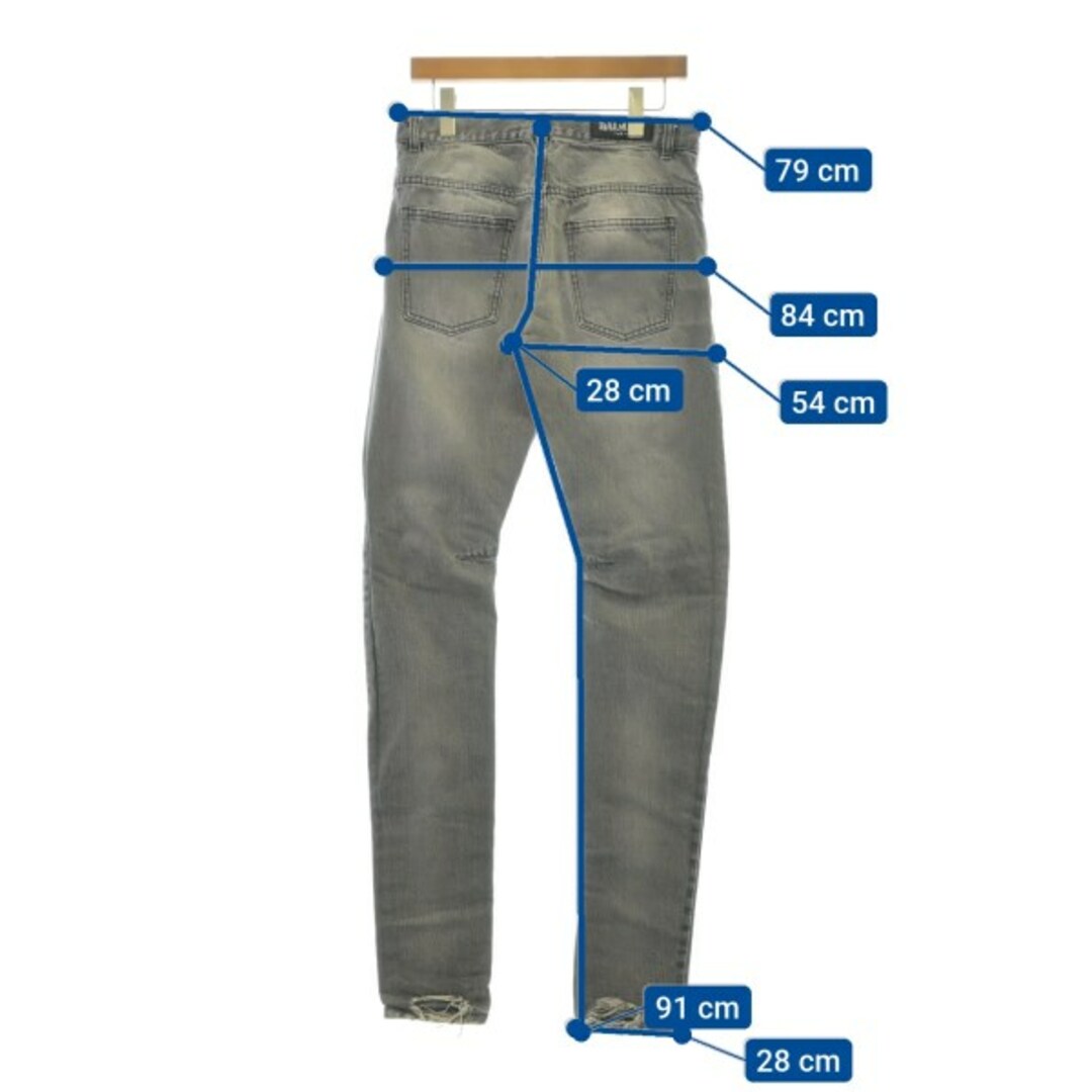 BALMAIN バルマン デニムパンツ 29(S位) グレー(デニム) 【古着】 BALMAIN バルマン デニムパンツ 29(S位) グレー(デニム) 【古着】