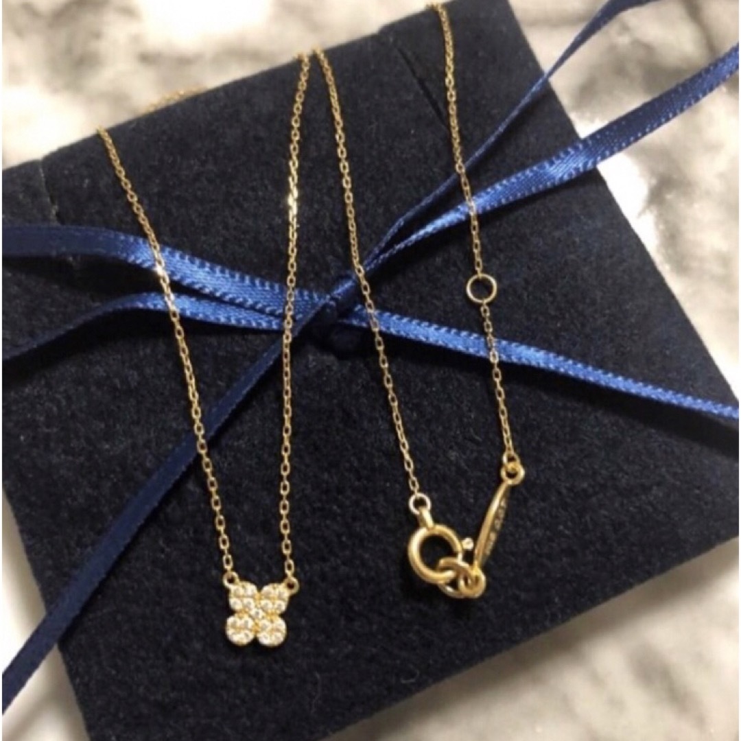 新品同様 アーカー k18 YG ペタルパヴェ ネックレス ✨ 新品同様 アーカー k18 YG ペタルパヴェ ネックレス ✨