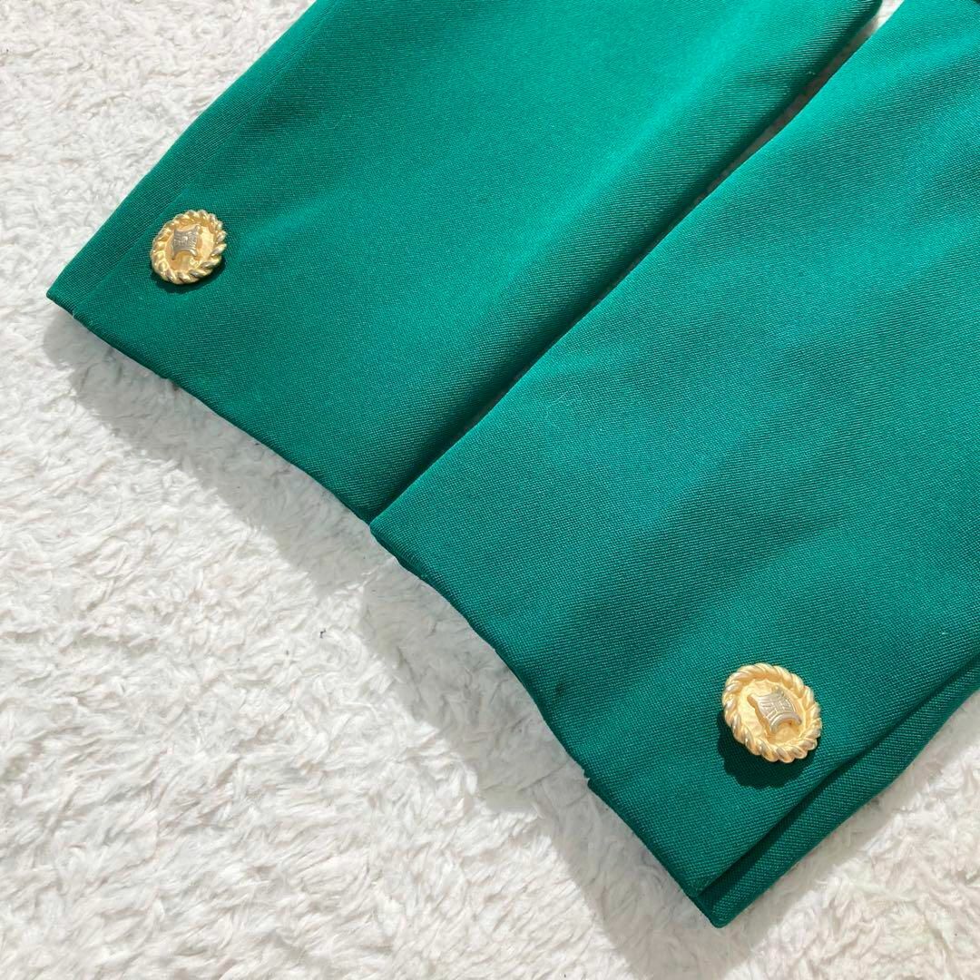 CELINE - 【希少】CELINE セットアップ スカートスーツ グリーン CELINE - 【希少】CELINE セットアップ スカートスーツ グリーン
