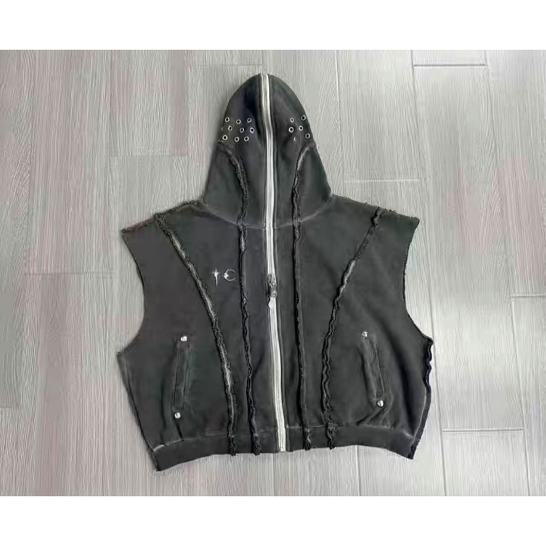 Thug Club サグクラブノースリーブフーディベスト Hooded Vestの Thug Club サグクラブノースリーブフーディベスト Hooded Vestの