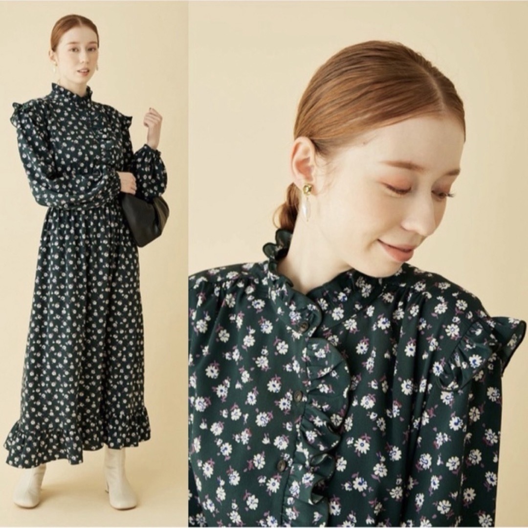 ドット柄風、ロングワンピース 即購入OK (大きいサイズ> ゆる ドット柄風、ロングワンピース 即購入OK (大きいサイズ> ゆる