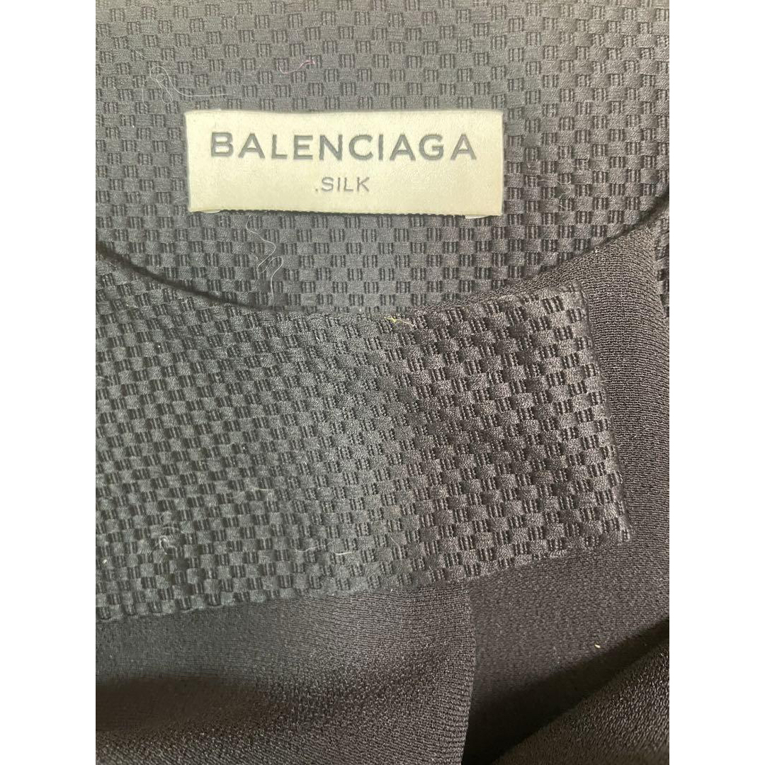 BALENCIAGA - BALENCIAGA ブラックフォーマルブラウス ミ120の BALENCIAGA - BALENCIAGA ブラックフォーマルブラウス ミ120の