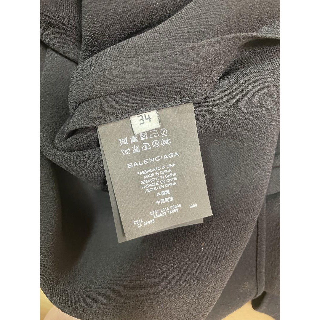 BALENCIAGA - BALENCIAGA ブラックフォーマルブラウス ミ120の BALENCIAGA - BALENCIAGA ブラックフォーマルブラウス ミ120の