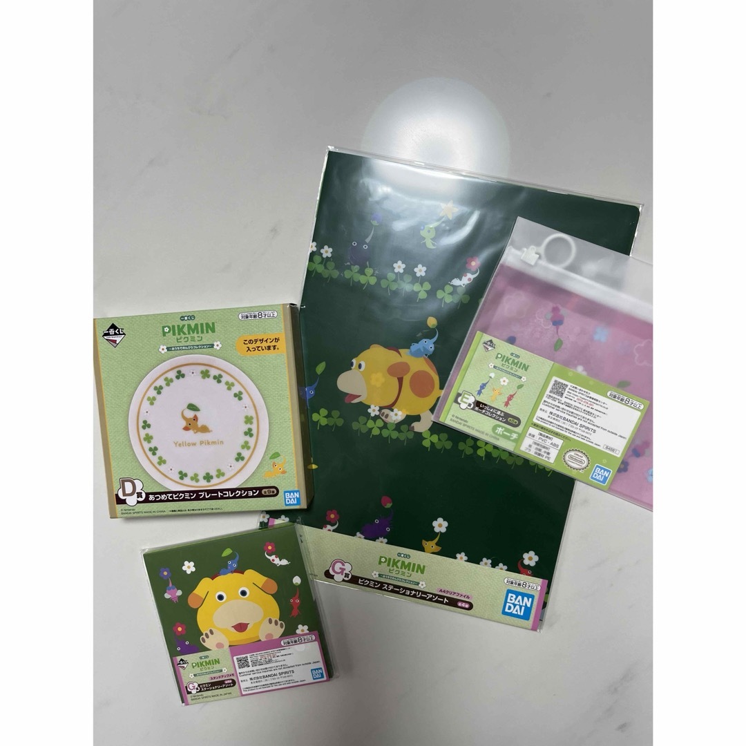 任天堂 - ピクミン 一番くじ 4点セット プレート ポーチ メモ 任天堂 - ピクミン 一番くじ 4点セット プレート ポーチ メモ