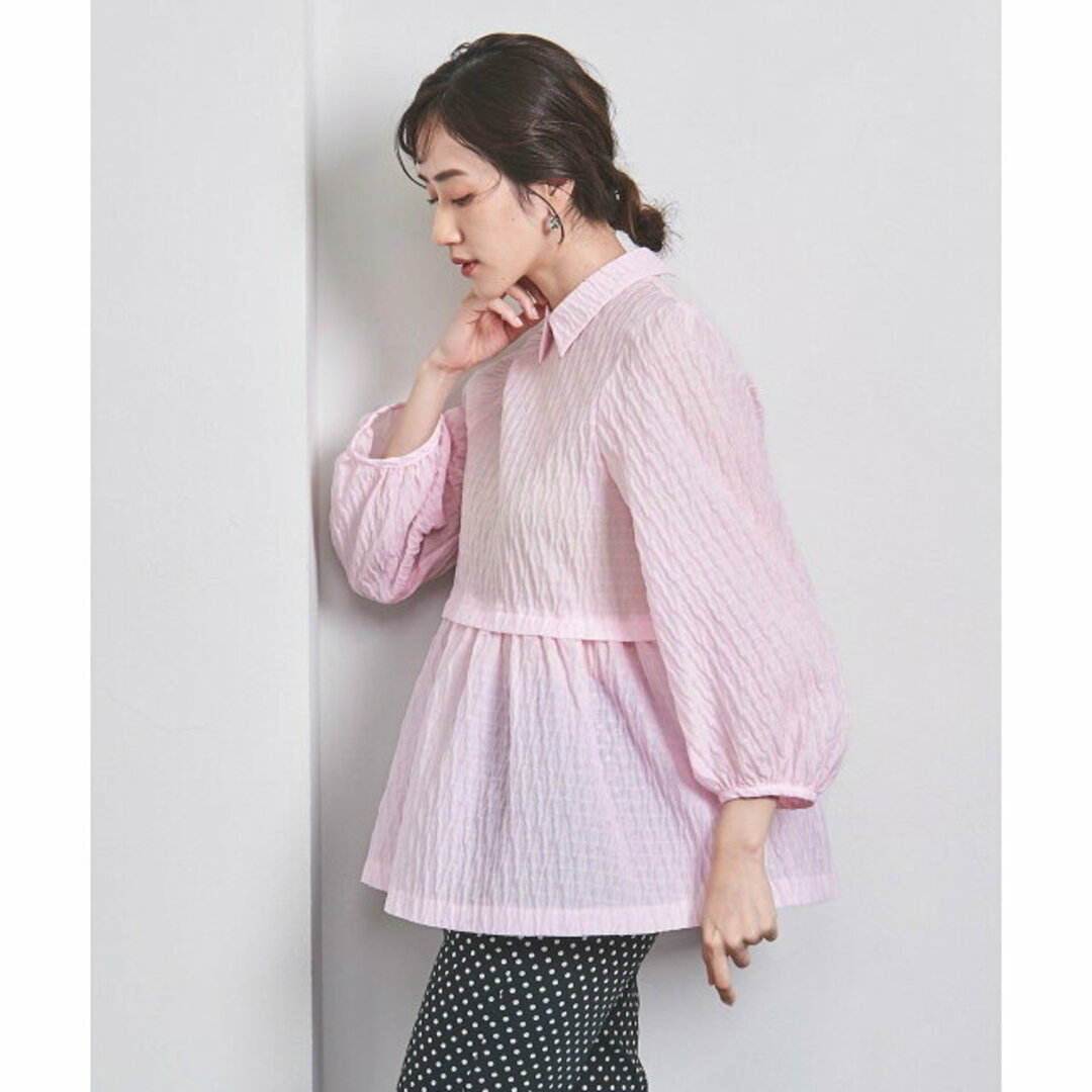UNITED ARROWS - 【LT.PINK】エアリージャカード 2WAY ブラウス UNITED ARROWS - 【LT.PINK】エアリージャカード 2WAY ブラウス