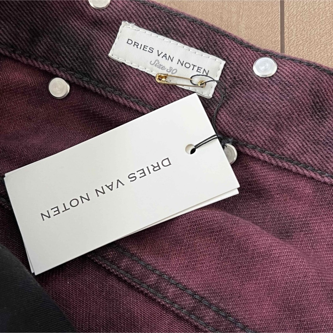 新品】 DRIES VAN NOTEN オーバーダイデニム 30インチ デニム 新品】 DRIES VAN NOTEN オーバーダイデニム 30インチ デニム
