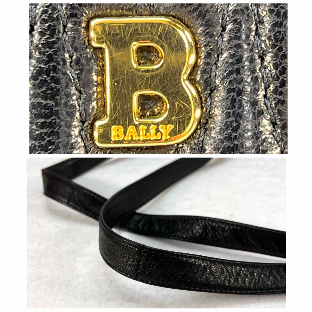 美品】BALLY ラムスキン キルティング トートバッグ 黒 G金具 美品】BALLY ラムスキン キルティング トートバッグ 黒 G金具