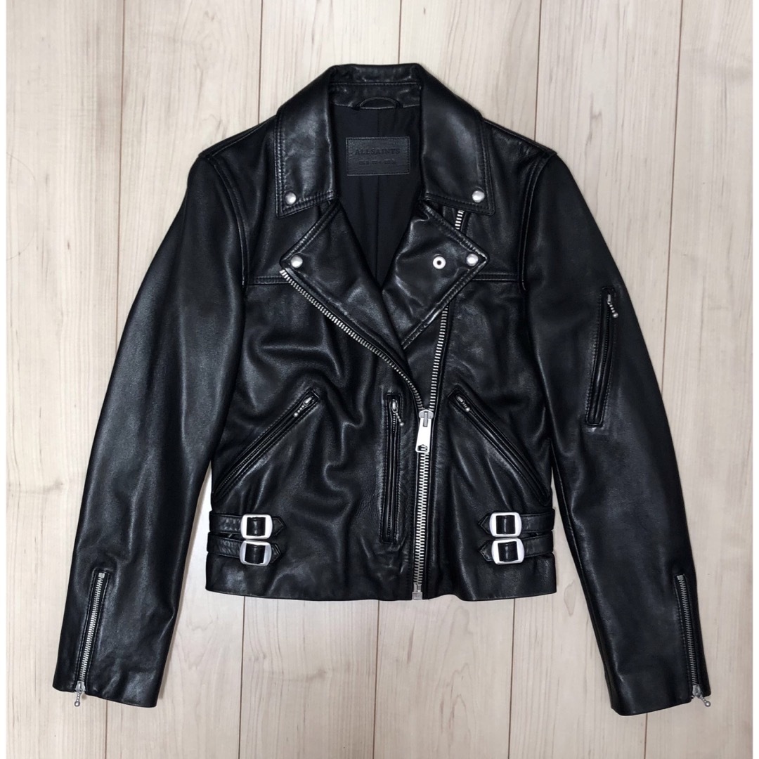 お買い得モデル 良品 8 - Saints All ALLSAINTS ならラクマ bubi|オールセインツ by ブラックの通販 黒 ライダース ダブル レザージャケット ジャケット・アウター