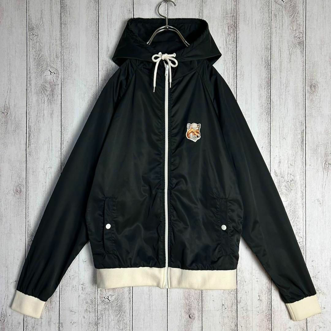 人気モデル】メゾンキツネ☆ワッペンロゴ入りナイロンジャケット 人気モデル】メゾンキツネ☆ワッペンロゴ入りナイロンジャケット