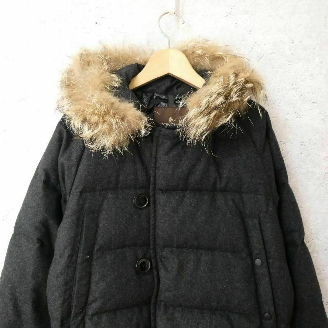 MONCLER ブルガリ ウール×ナイロン ショート ダウンジャケット MONCLER ブルガリ ウール×ナイロン ショート ダウンジャケット